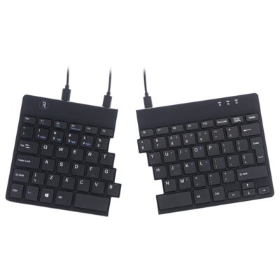 R-Go Split Break Ergonomisch Toetsenbord, QWERTY (US), zwart, bedraad